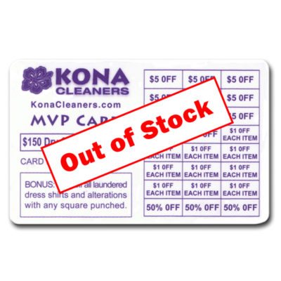 Kona Cleaners MVP Card